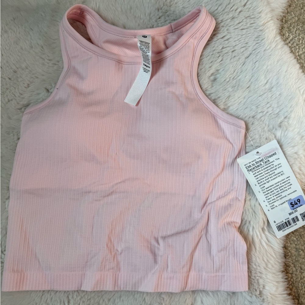 Lululemon Ebb cropped racerback tank